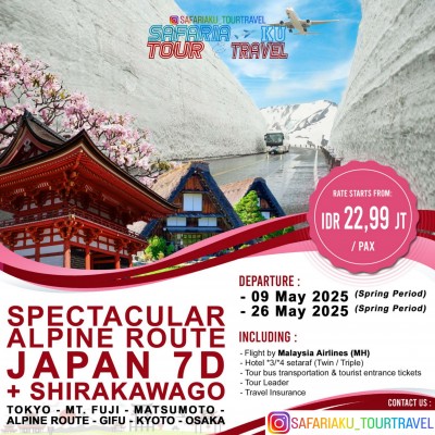 7D SPECTACULAR ALPINE ROUTE JAPAN + SHIRAKAWAGO